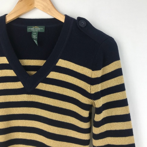 Ralph Lauren | Metallic Striped Sweater - Picture 4 of 8